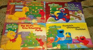 Sesame Street Childrens Pop Up Books~~Lot of 4~Christmas