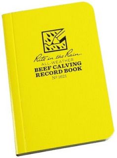   the Rain Beef Calving Notebook Record Field All weather Writing Paper