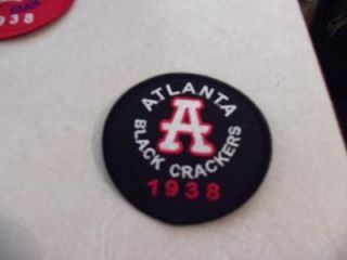 Atlanta Black Crackers 1938 Negro League Patch. Black Background. Red 