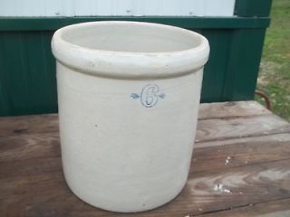 Vintage ?? Old Used Crock Stoneware good for decor 6 gallons
