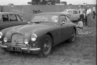 Black & White Photo 1950s Aston Martin DB2 Reg Number TUB 552