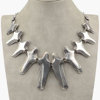   Antique Design Cross Shape VTG Tibet Silver Necklace Pendant A1558K