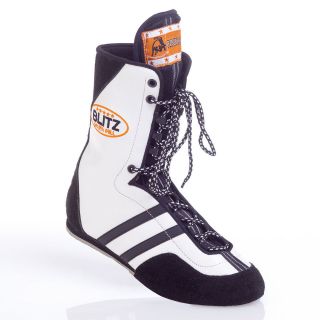 Blitz Kids Pro Leather Boxing Boots White/Black
