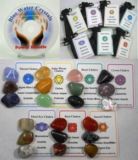 22 STONE CHAKRA SET Crystal Healing Tumbled Gemstones Meditation Reiki 