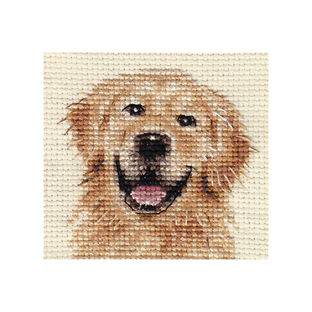 GOLDEN RETRIEVER dog ~ Complete cross stitch kit