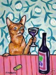 BALINESE AT A WINE TASTING TOASTING 11 oz. cat art Mug