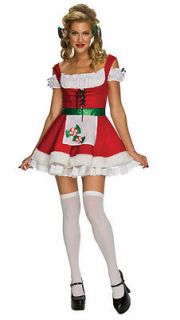 sexy christmas candy costume dress womens medium 8   10 bows katy 