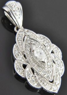 Alwand Vahan 14K White Gold .43 CT Diamond Solitaire w/ Accents Slide 