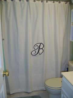 monogrammed shower curtain in Shower Curtains