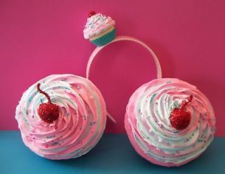   Jumbo Cotton Candy Cupcakes & Headband for your Katy Perry Costumes