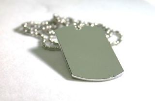WHITE GOLD PLATED CUSTOM DOG TAG NECKLACE