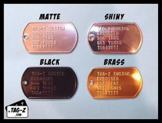 Military Dog Tag Custom Embossed  GI ID Tags   Personalized Tag 