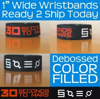   30 Seconds to Mars Custom Wristband Bracelet Brand New Rubber Band Fan