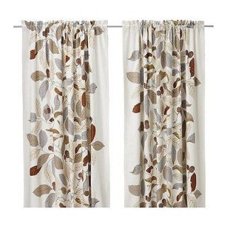 New Ikea BROWN Stockholm BLAD pair of curtains, drapes
