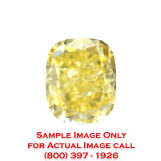 08 Carat Cushion Loose Diamond GIA Fancy Yellow/I1 + Free Ring