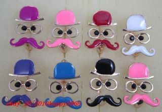   Funny role gentleman Handlebar Mustache Jewelry alloy finger ring