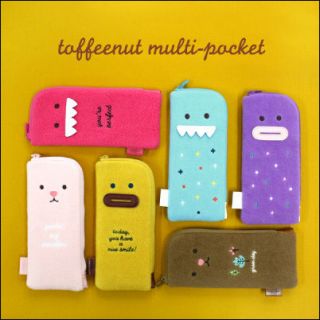 Cute Multi Pouch Pen Pencil Case_Monopoly Toffeenut Multi Pocket
