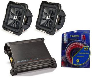 KICKER CAR STEREO 8 INCH SUB 4 OHM 2 S8L7 SUBWOOFER & DX1000.1 