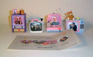 Set of 4 I Love Lucy Television Ornaments