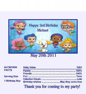 Candy Wrappers/Party Favors Bubble Guppies #1 Boy