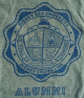 Mens Walt Disney World Sea University Cruise Line Alumni T Shirt 