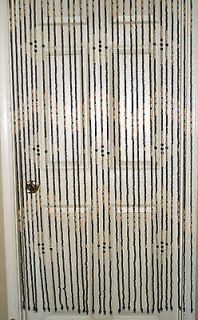   WOODEN DOOR BEADS BEADED CURTAIN ROOM DIVIDER AZTEC DESIGN L@@K  Nice