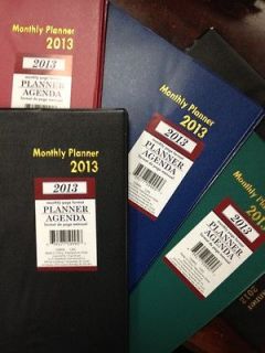 NEW 2013 MONTHLY PLANNER/ORGANI​ZER 8X10 IN YOUR CHOICE OF COLORS 