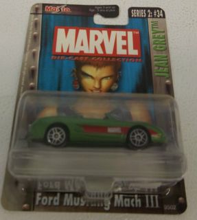 2003 Maisto Marvel Series 2 #34 1/64 Scale Jean Grey Ford Mustang Mach 