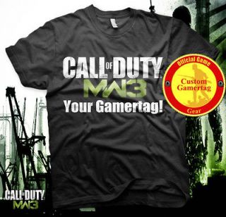   Modern Warfare custom 3 MW3 GAMERTAG T Shirt Xbox 360 PS3 Playstation
