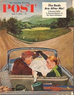 JULY 7 1956 SATURDAY EVENING POST magazine DRIVING TRIP   LOSE 