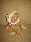 Dan Dee Sandy Brown Old Fashioned Teddy Bear Straw Hat Stuffed Animal 