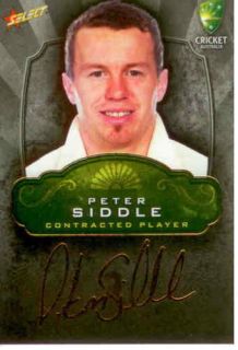 FS22 P.Siddle Foil Signature 09 10 Select Cricket