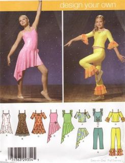   4315 SEWING PATTERN Girls Dance Dress/Costume Ballroom/Jazz OOP
