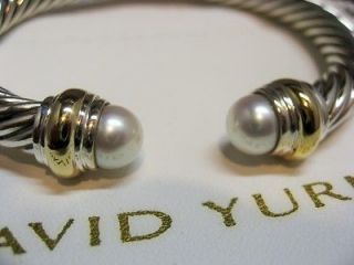 Genuine David Yurman 7mm Pearl Cable Bracelet
