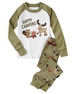 NWT Gymboree Happy Campers Beaver Moose Pals Gymmies Pajama PJs Sleep 