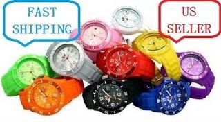 NEW 2012 Ice Silicone Jelly Wrist Watch WITH DATE CALENDAR