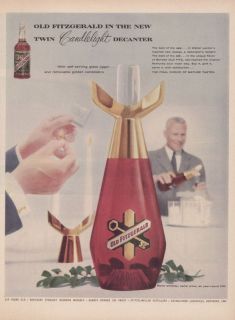 1957 AD Old Fitzgerald whiskey candlelight decanter
