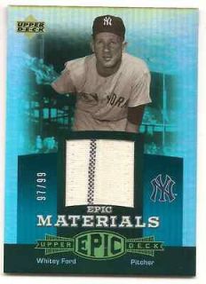2006 UPPER DECK WHITEY FORD EPIC MATERIALS YANKEES JERSEY PINSTRIPE 