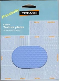 Fiskars Assorted Texture Plates Scrapbooking 12 pattern