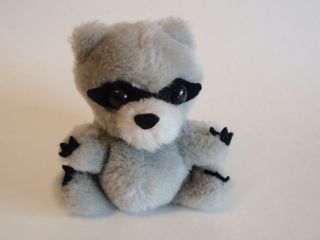 Vintage 1978 R Dakin Co Small Stuffed Plush Gray Masked Raccoon Animal 