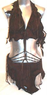Leather Bikini Loincloth Primitive Sexy NOVA Dress Handmade by Debbie 