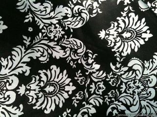 black and white damask fabric in Fabric
