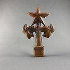 Decorative Cast Iron with Rusty Patina Fence Post or Curtain Rod 