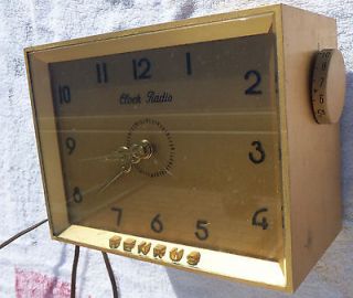 Benrus Watch Co Jewelry Clock Radio Solid Brass Space Age Jetsons 