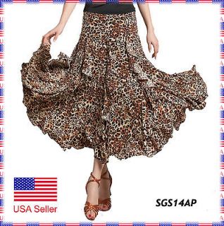 SGS14AP (S XL) New Women Ballroom Smooth Tango Flamenco Dance Skirt