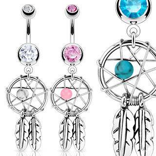   WOVEN STAR Design Belly Button Navel RINGS Body Piercing Jewelry