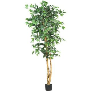 Decorative Natural Looking Artificial Potted 6 Ficus Silk Tree Faux 
