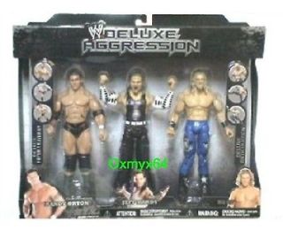   Pacific Deluxe Aggression Orton Jeff Hardy Edge 3 Pack Figure Set