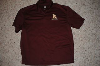 LSU Softball mens polo style shirt Large Champion brand double dry 