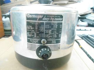 Vintage Dormeyer Deep Fryer Cooker Deep Fry